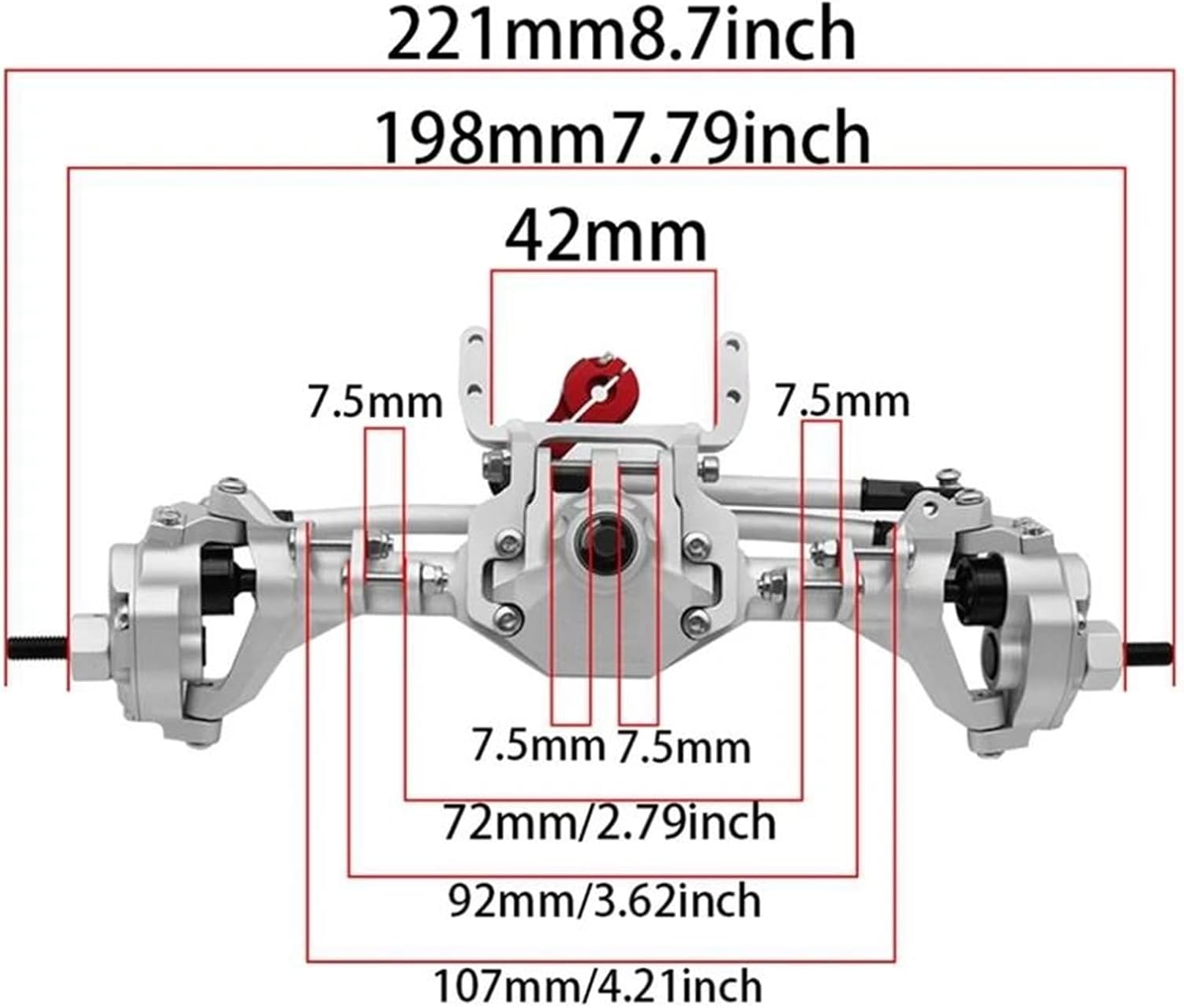 ベース LTD -MD500 メタルフロントとリアアクスルシャフト に適合するアキシ&ャル SCX10